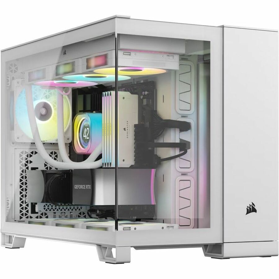 Corsair iCUE LINK 2500X RGB Micro ATX Dual Chamber PC Case - White CC-9011268-WW