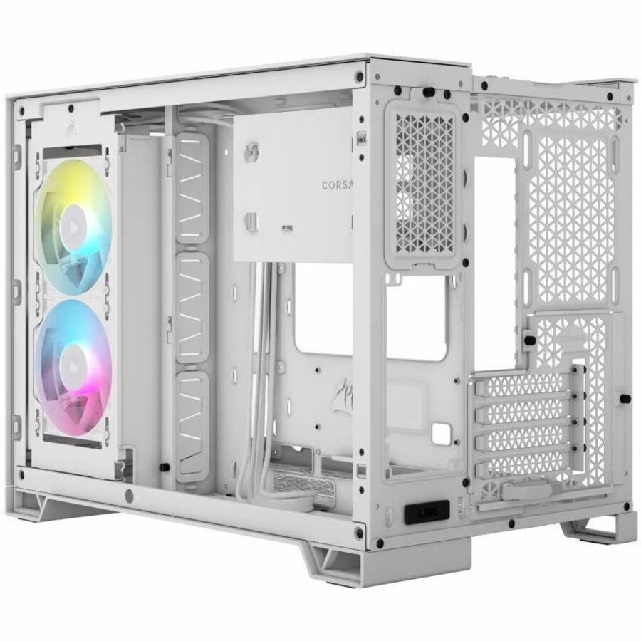 Corsair iCUE LINK 2500X RGB Micro ATX Dual Chamber PC Case - White CC-9011268-WW