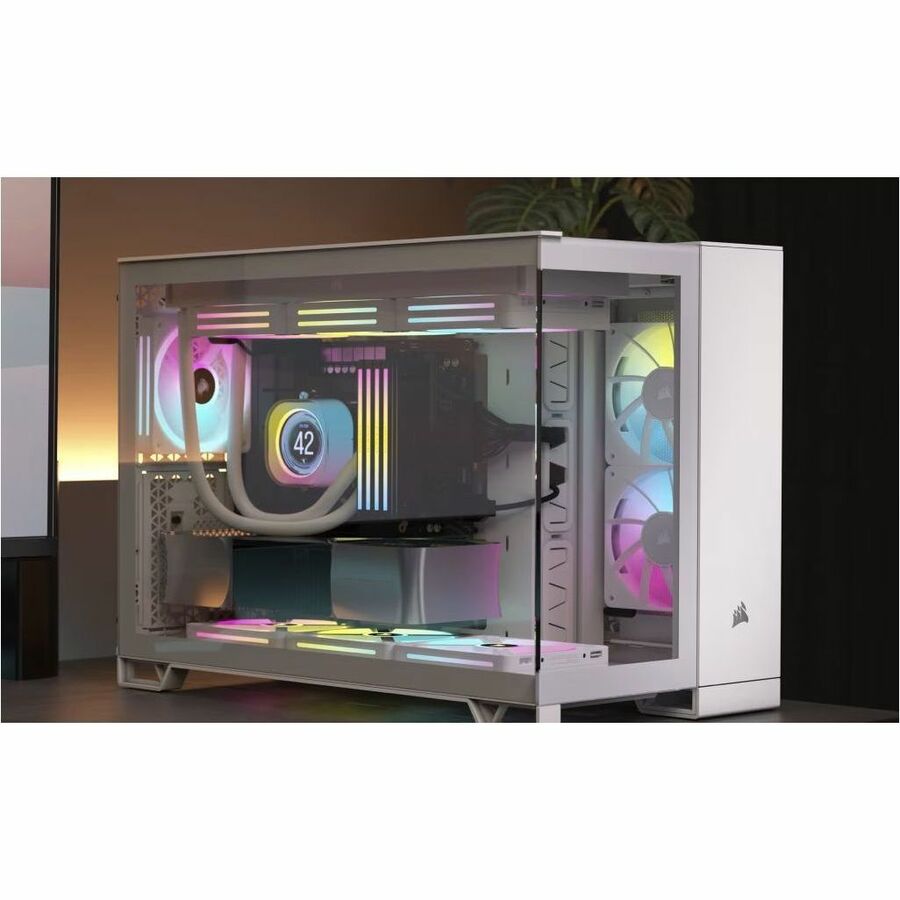 Corsair iCUE LINK 2500X RGB Micro ATX Dual Chamber PC Case - White CC-9011268-WW