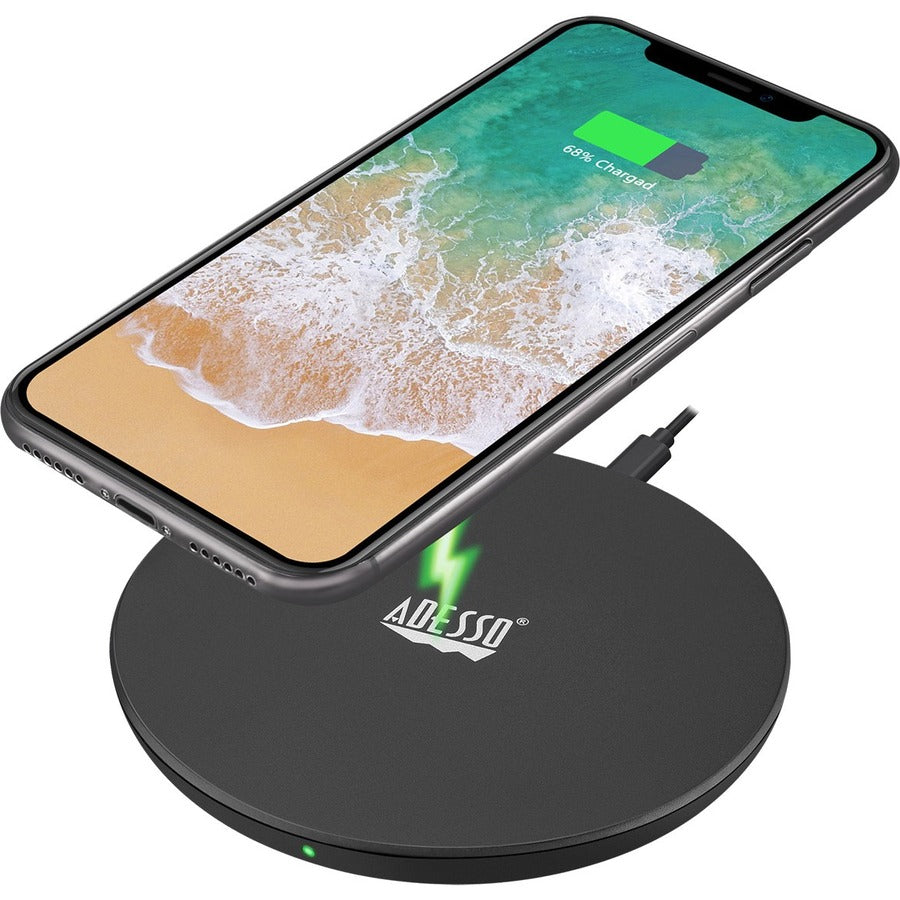 Adesso 10W Max Qi-Certified Disc-Style Wireless Charger AUH-1010