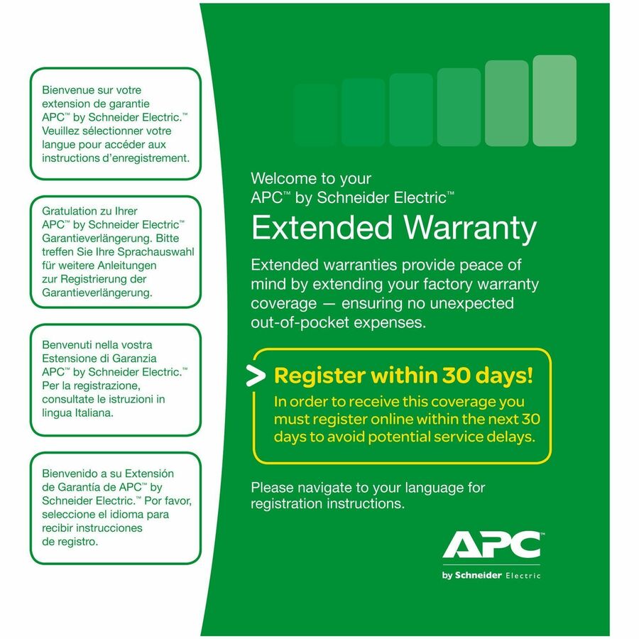 APC by Schneider Electric Service Pack - Extended Warranty - 1 Year - Warranty WBEXTWAR1YR-AC-01