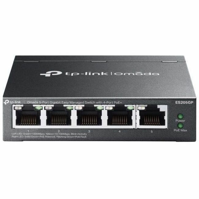 TP-Link Omada 5-Port Gigabit Easy Managed Switch with 4-Port PoE+ ES205GP