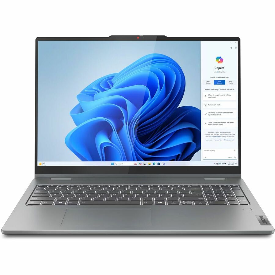 Lenovo IdeaPad 5 16AHP9 83DS0001CF 16" (406.40 mm) Touchscreen Convertible 2 in 1 Notebook - WUXGA - AMD Ryzen 5 8645HS - 16 GB - 512 GB SSD - French, English Keyboard - Luna Gray 83DS0001CF