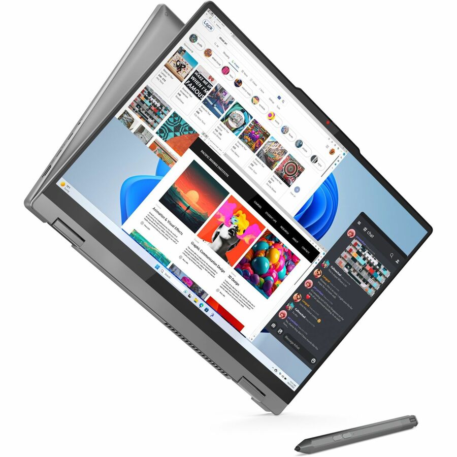 Lenovo IdeaPad 5 16AHP9 83DS0001CF 16" (406.40 mm) Touchscreen Convertible 2 in 1 Notebook - WUXGA - AMD Ryzen 5 8645HS - 16 GB - 512 GB SSD - French, English Keyboard - Luna Gray 83DS0001CF