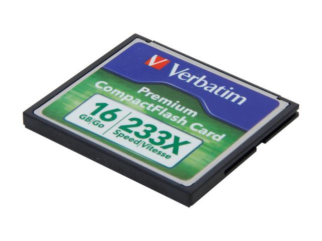 Verbatim 16GB 66X Premium Compact Flash Memory Card 97982