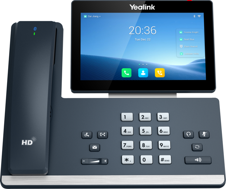 Yealink T58W IP Phone - Corded/Cordless - Corded/Cordless - Bluetooth, Wi-Fi - Wall Mountable, Desktop - Classic Gray T58W