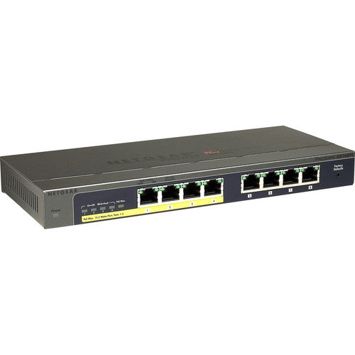 Commutateur Netgear ProSafe Plus Switch Ethernet Gigabit 8 ports avec PoE 4 ports GS108PE-300NAS
