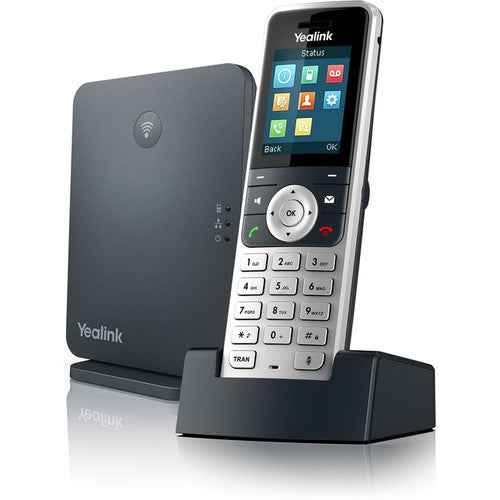 Yealink W53P IP Phone - Cordless - Corded - DECT - Wall Mountable, Desktop - Alabaster Silver, Classic Gray W53P