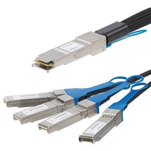 StarTech.com StarTech.com MSA Uncoded Compatible 1m QSFP+ to 4x SFP+ Direct Attach Breakout Cable - 40GbE - QSFP+ to 4x SFP+ Copper DAC 40 Gbps Low Power QSFP4SFPPC1M