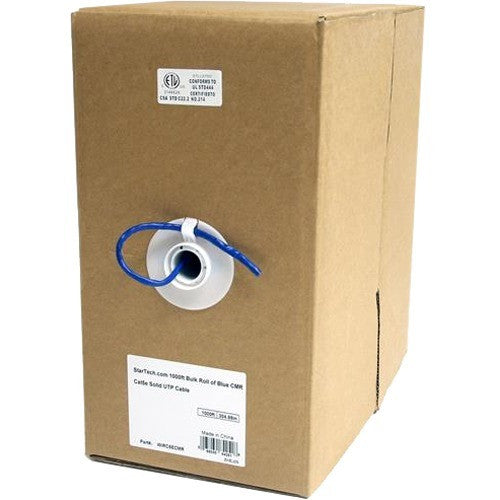 StarTech.com 1000 ft Bulk Roll of Blue CMR Cat5e Solid UTP Cable WIRC5ECMR