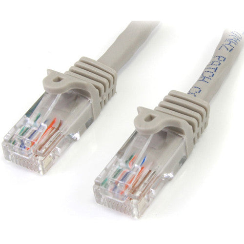 StarTech.com Câble de brassage UTP Cat5e sans accroc gris de 1 pied 45PATCH1GR