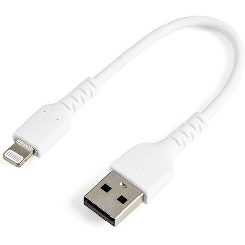 StarTech.com Câble USB-A vers Lightning blanc durable de 15 cm, câble de charge/synchronisation robuste et robuste pour Apple iPhone/iPad certifié MFi RUSBLTMM15CMW