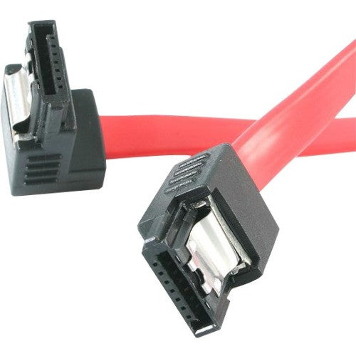 StarTech.com 18in Latching SATA to Right Angle SATA Serial ATA Cable LSATA18RA1