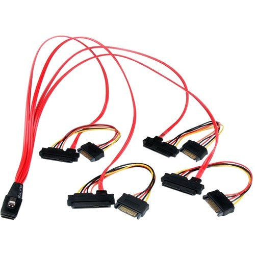 StarTech.com 50cm Internal Serial Attached SCSI Mini SAS Cable - SFF8087 to 4x SFF8482 SAS808782P50