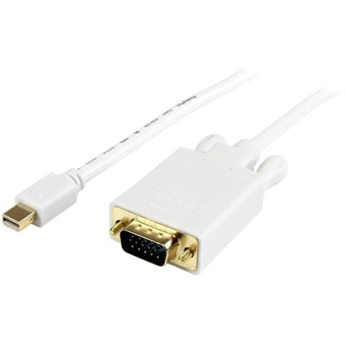 StarTech.com 10 ft Mini DisplayPort to VGA Adapter Converter Cable - mDP to VGA 1920x1200 - White MDP2VGAMM10W