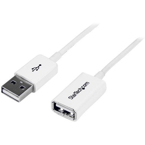 StarTech.com Câble d'extension USB 2.0 blanc A vers A de 2 m - M/F USBEXTPAA2MW