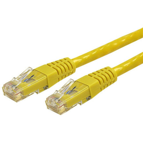 StarTech.com 25ft CAT6 Ethernet Cable - Yellow Molded Gigabit - 100W PoE UTP 650MHz - Category 6 Patch Cord UL Certified Wiring/TIA C6PATCH25YL