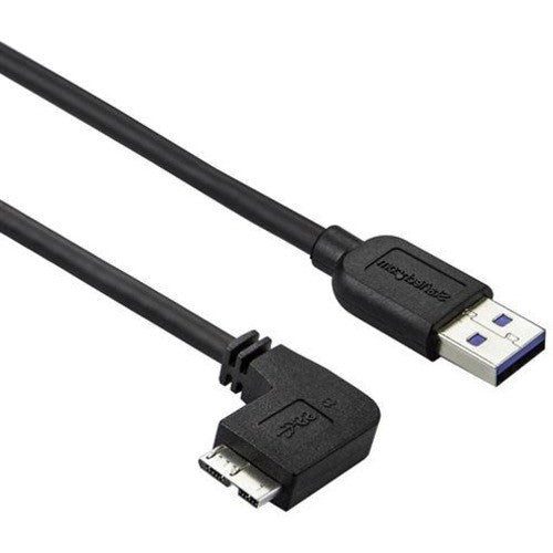 StarTech.com 0.5m 20in Slim Micro USB 3.0 Cable - M/M - USB 3.0 A to Left-Angle Micro USB - USB 3.1 Gen 1 (5 Gbps) USB3AU50CMLS