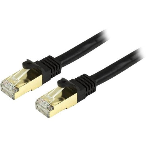 StarTech.com 14ft CAT6a Ethernet Cable - 10 Gigabit Category 6a Shielded Snagless 100W PoE Patch Cord - 10Gb Black UL Certified Wiring/TIA C6ASPAT14BK