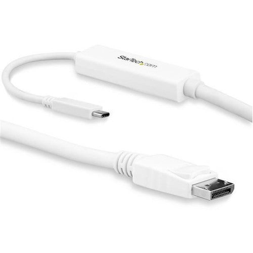 StarTech.com Câble USB C vers DisplayPort 1.2 de 9,8 pieds/3 m 4K 60 Hz - Câble de moniteur adaptateur vidéo USB Type-C vers DP HBR2 - Compatible TB3 - Blanc CDP2DPMM3MW