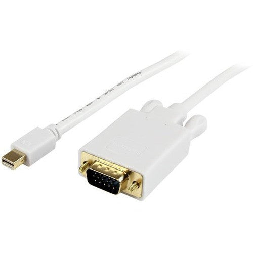 StarTech.com 15 ft Mini DisplayPort™ to VGA Adapter Converter Cable - mDP to VGA 1920x1200 - White MDP2VGAMM15W