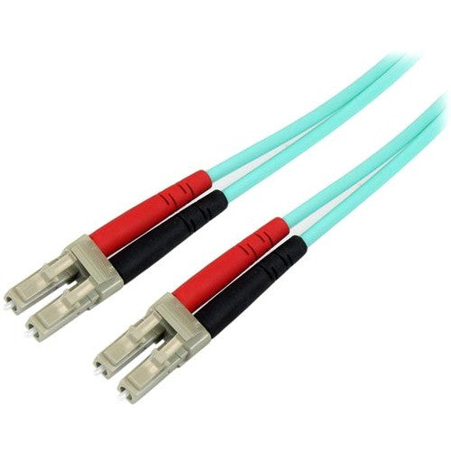 StarTech.com Câble fibre optique 1 m - 10 Gb Aqua - Duplex multimode 50/125 - LSZH - LC/LC - OM3 - Câble de raccordement fibre LC vers LC A50FBLCLC1