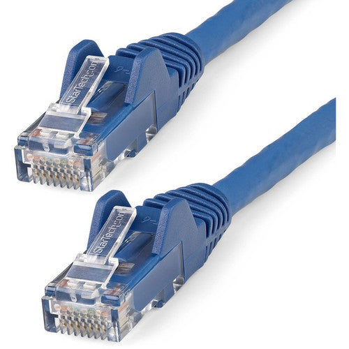 StarTech.com Câble Ethernet CAT6 de 1,8 m, LSZH (faible fumée, sans halogène) 10 GbE sans accroc, 100 W PoE UTP RJ45, cordon de brassage réseau bleu, ETL N6LPATCH6BL