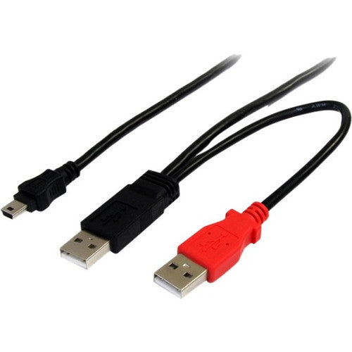 StarTech.com 3ft USB Y Cable for External Hard Drive USB2HABMY3