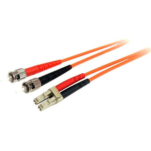 StarTech.com Câble fibre optique 10 m - Duplex multimode 62,5/125 - LSZH - LC/ST - OM1 - Câble de brassage fibre LC vers ST FIBLCST10