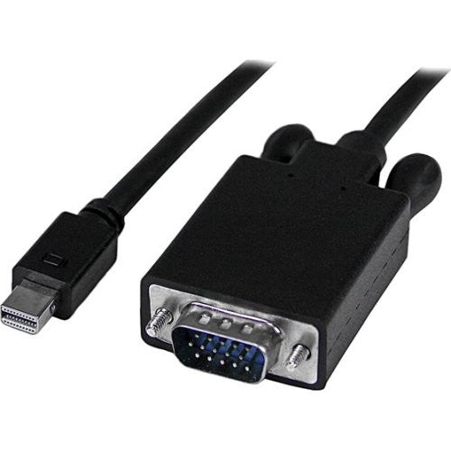 StarTech.com 3 ft Mini DisplayPort to VGAAdapter Converter Cable - mDP to VGA 1920x1200 - Black MDP2VGAMM3B