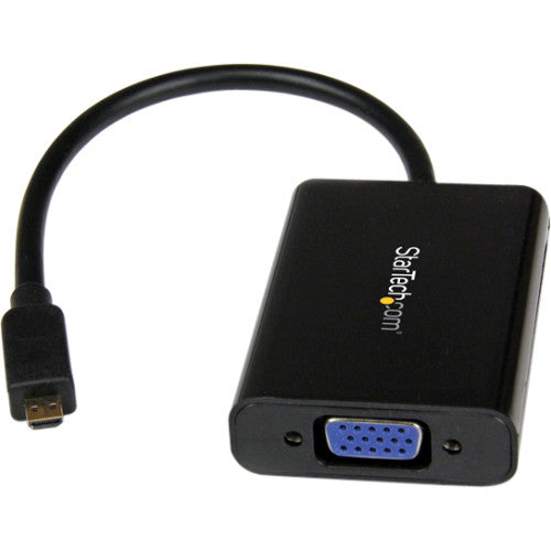 StarTech.com Micro HDMI&reg; to VGA Adapter Converter with Audio for Smartphones / Ultrabooks / Tablets - 1920x1080 MCHD2VGAA2