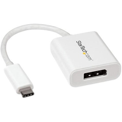 StarTech.com USB C to DisplayPort Adapter - USB Type-C to DP Adapter for USB-C devices such as your 2018 iPad Pro - 4K 60Hz - White CDP2DPW