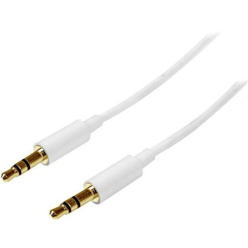 StarTech.com Câble audio stéréo fin 3,5 mm blanc de 3 m - mâle vers mâle MU3MMMSWH