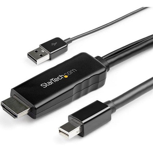 StarTech.com 10 ft. (3 m) HDMI to DisplayPort Cable - 4K 30Hz - USB-powered - Active HDMI to DisplayPort Cable (HD2DPMM10) HD2DPMM10