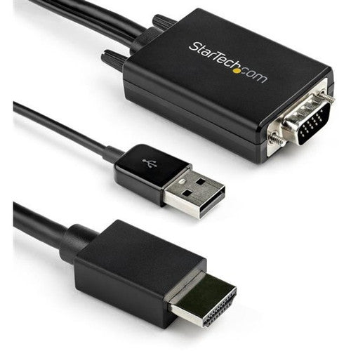 StarTech.com Câble convertisseur VGA vers HDMI de 3 m avec prise en charge audio USB - Câble adaptateur vidéo analogique vers numérique 1080p - VGA mâle vers HDMI mâle VGA2HDMM10