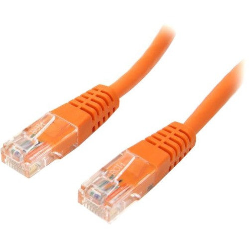 StarTech.com Startech Cat. Câble de brassage UTP 5E - 15 pieds - 1 x RJ-45, 1 x RJ-45 - Câble de brassage catégorie 5e externe moulé - Orange M45PATCH15OR