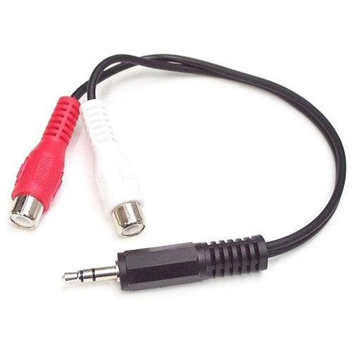 StarTech.com Câble audio stéréo 6 pouces - 3,5 mm mâle vers 2x RCA femelle MUMFRCA