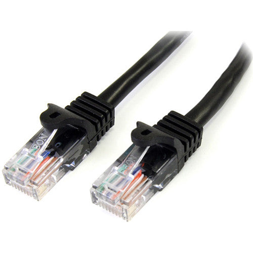 StarTech.com 25 ft Black UTP Cat5e Snagless Patch Cable 45PATCH25BK