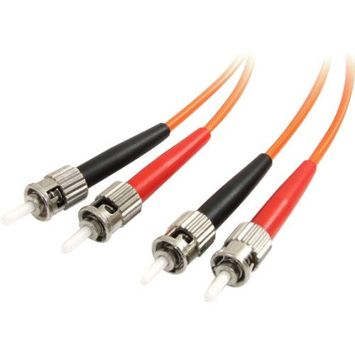 StarTech.com 1m Fiber Optic Cable - Multimode Duplex 62.5/125 - LSZH - ST/ST - OM1 - ST to ST Fiber Patch Cable FIBSTST1