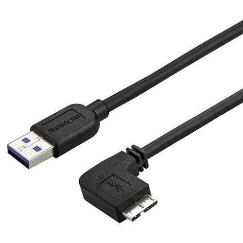 StarTech.com 0.5m 20in Slim Micro USB 3.0 Cable - M/M - USB 3.0 A to Right-Angle Micro USB - USB 3.1 Gen 1 (5 Gbps) USB3AU50CMRS