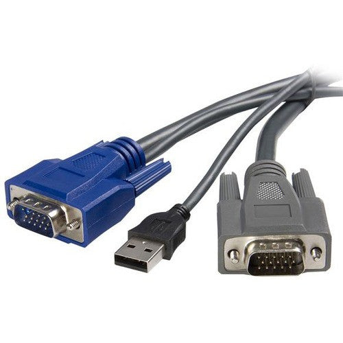 StarTech.com 10 ft Ultra-Thin USB VGA 2-in-1 KVM Cable SVUSBVGA10