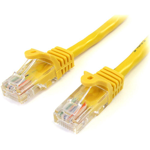 StarTech.com Câble de raccordement UTP Cat5e sans accroc jaune de 25 pieds 45PATCH25YL