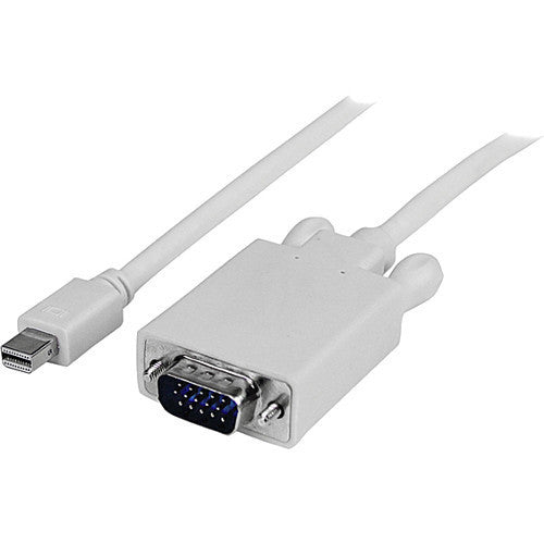 StarTech.com 6 ft Mini DisplayPort to VGAAdapter Converter Cable - mDP to VGA 1920x1200 - White MDP2VGAMM6W