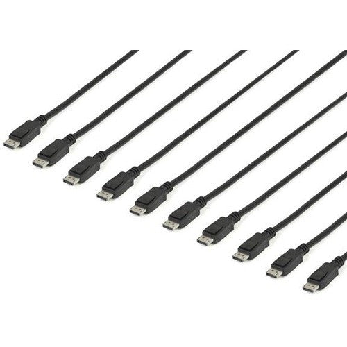 StarTech.com 15 ft / 4.6 m DisplayPort Cable with Latches Multipack - 10 Pack DisplayPort 1.2 Cable - 4K Male DP Cord (DISPLPORT15L10PK) DISPLPORT15L10PK