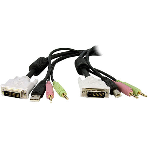 StarTech.com Câble de commutation KVM USB DVI 4-en-1 de 10 pieds avec audio DVID4N1USB10