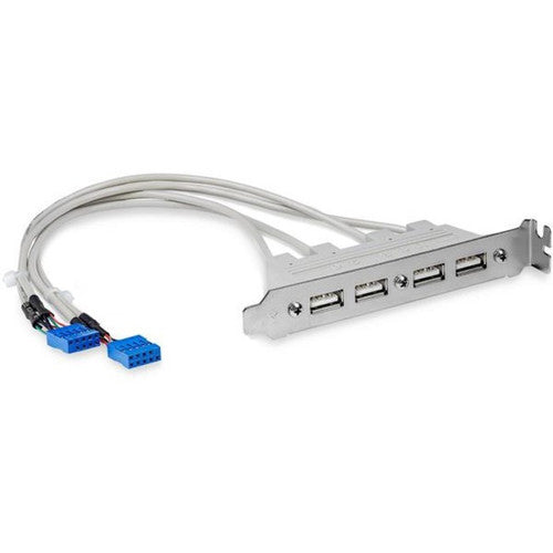 StarTech.com StarTech.com Adaptateur de plaque à fente femelle USB A 4 ports - Panneau USB - USB Type A (F) 4 broches USBPLATE4