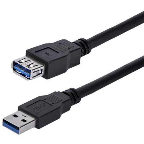 StarTech.com Câble d'extension USB 3.0 SuperSpeed ​​noir A vers A de 1 m - M/F USB3SEXT1MBK