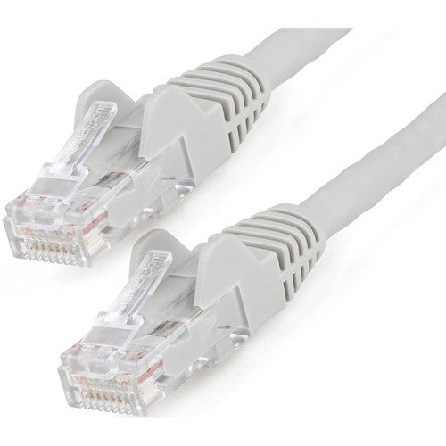 StarTech.com Câble Ethernet CAT6 de 4,6 m (15 pieds), LSZH (faible fumée sans halogène) 10 GbE sans accroc 100 W PoE UTP RJ45, cordon de brassage réseau gris, ETL N6LPATCH15GR