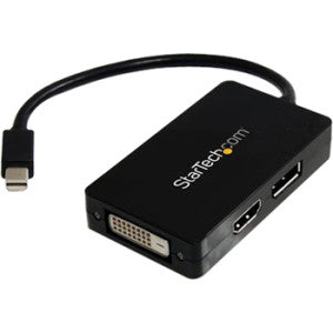 StarTech.com Travel A/V adapter - 3-in-1 Mini DisplayPort to DisplayPort DVI or HDMI converter MDP2DPDVHD