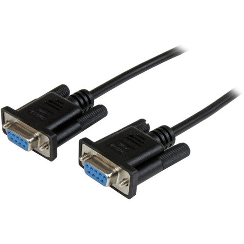 StarTech.com 2m Black DB9 RS232 Serial Null Modem Cable F/F SCNM9FF2MBK